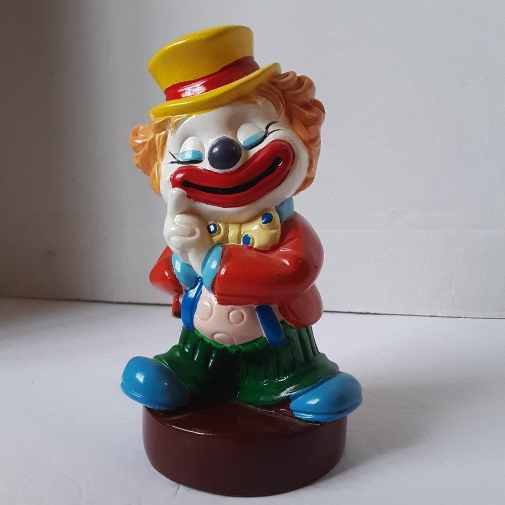 Vintage 70's Smile Clown Piggy Bank